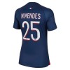 Maglia ufficiale Paris Saint Germain 2023-24 N.Mendes 25 Casa per Donna